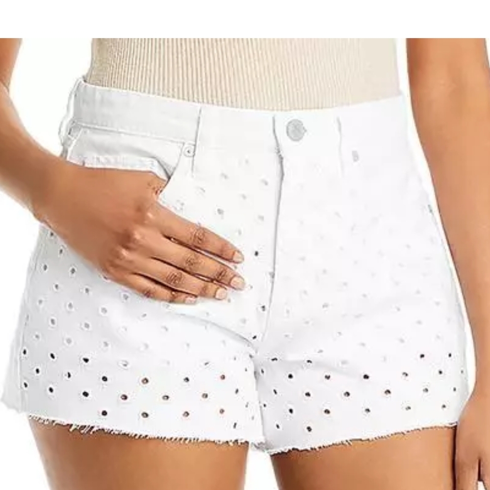 White Eyelet Women's Shorts Size 24 NWT